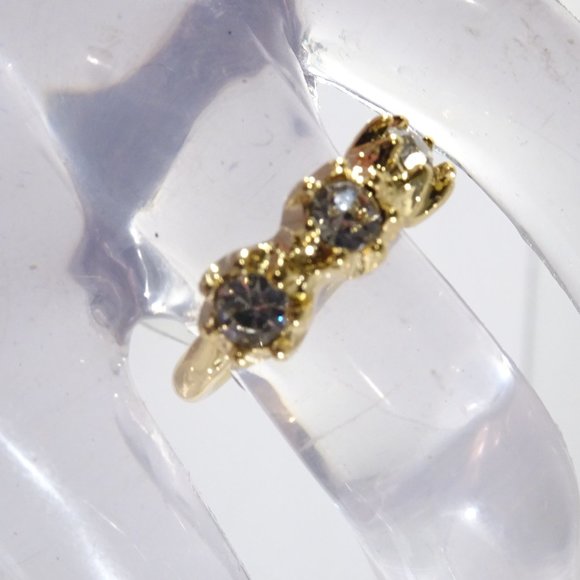 Banana Republic Women's Roots of BR Round Metallic 3 Stone Ring NWT 59 - Picture 5 of 5